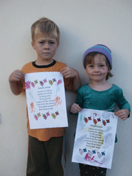 Jon-Jon and Kayleigh's leaf rubbings