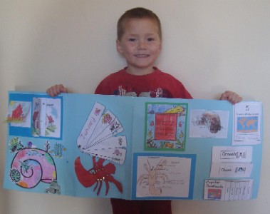 Exploring the Ocean with a Hermit Crab file folder project