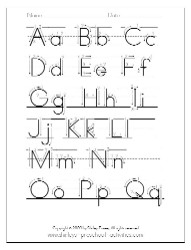 Alphabet writing worksheet