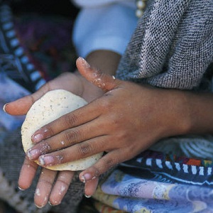 Dough in hands