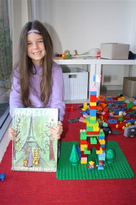 Miss 6yrs with her Eiffel tower