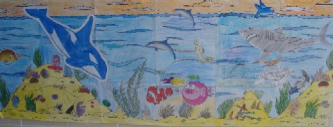 ocean theme mural