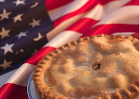 American flag and apple pie