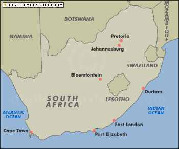 South Africa -  Map