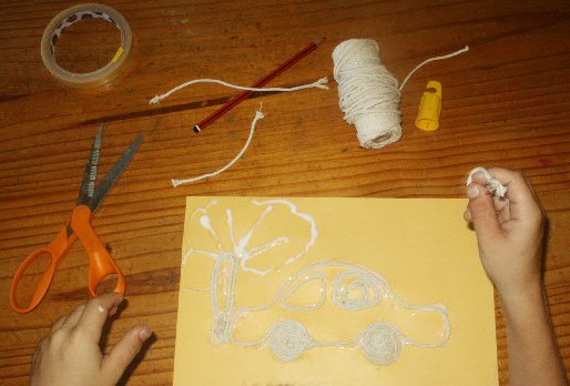 string craft project for kids