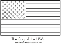 usa flag coloring page, american flag outline