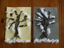 Winter Tree Collage Craft for Kids