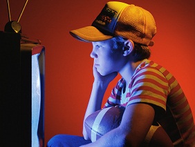 Child watching TV