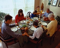 Family praying