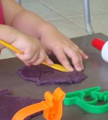 Playing with playdough