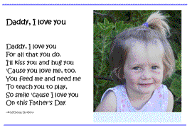 Father's Day printable with photo