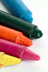wax crayons