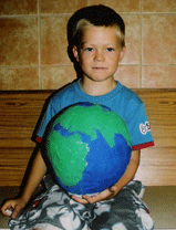 Completed papier maché Earth Craft 