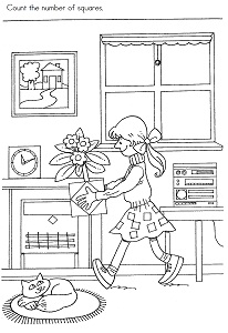 Square Preschool Activity Printable Page