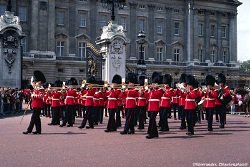 Changing of the Guard ceremony at Buckingham Palace
