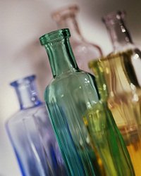 glass bottles